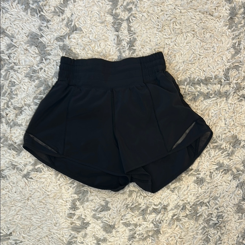 Women's Black Hotty Hot Lulu Lemon Shorts